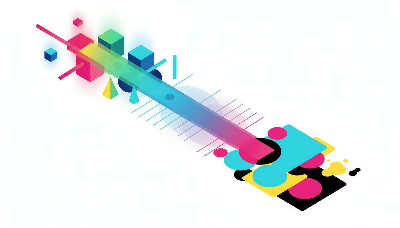 Иллюстрация перехода от цветовой модели RGB к CMYK
