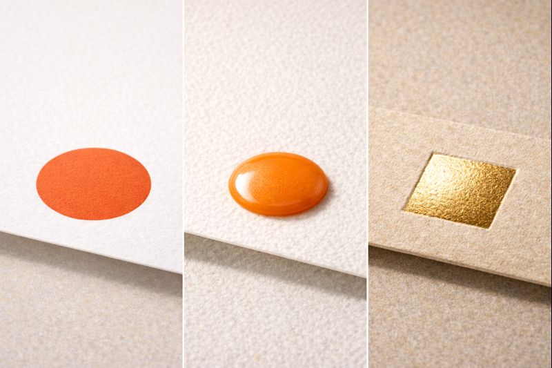 Абстрактная визуализация трех методов печати как разных способов «касания» поверхности.